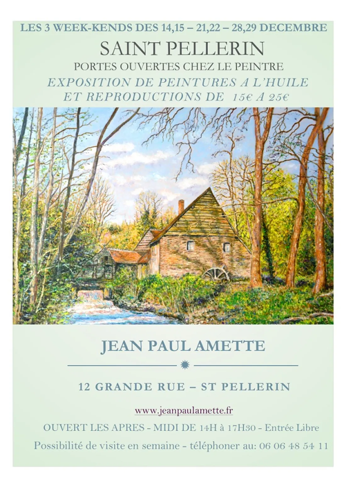 SAINT-PELLERIN - Portes ouvertes chez le peintre Jean-Paul Amette