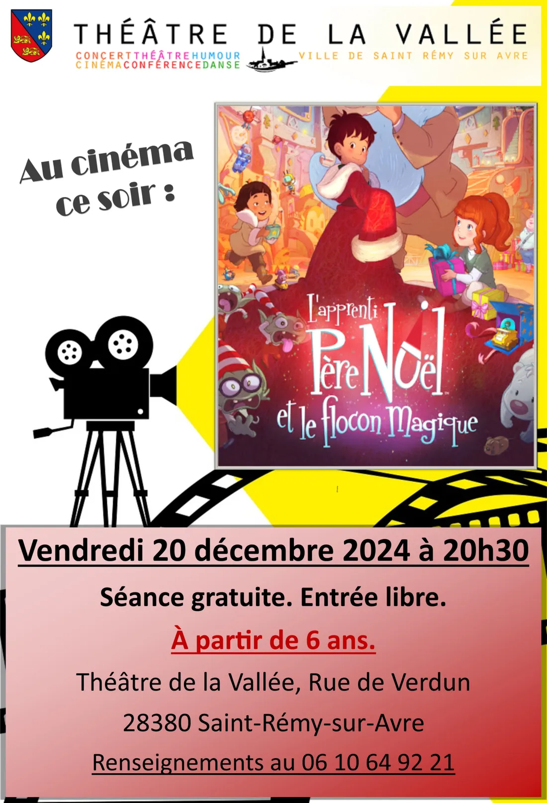 SAINT-RÉMY-SUR-AVRE - Cinéma : L'apprenti Père Noël et le flocon magique