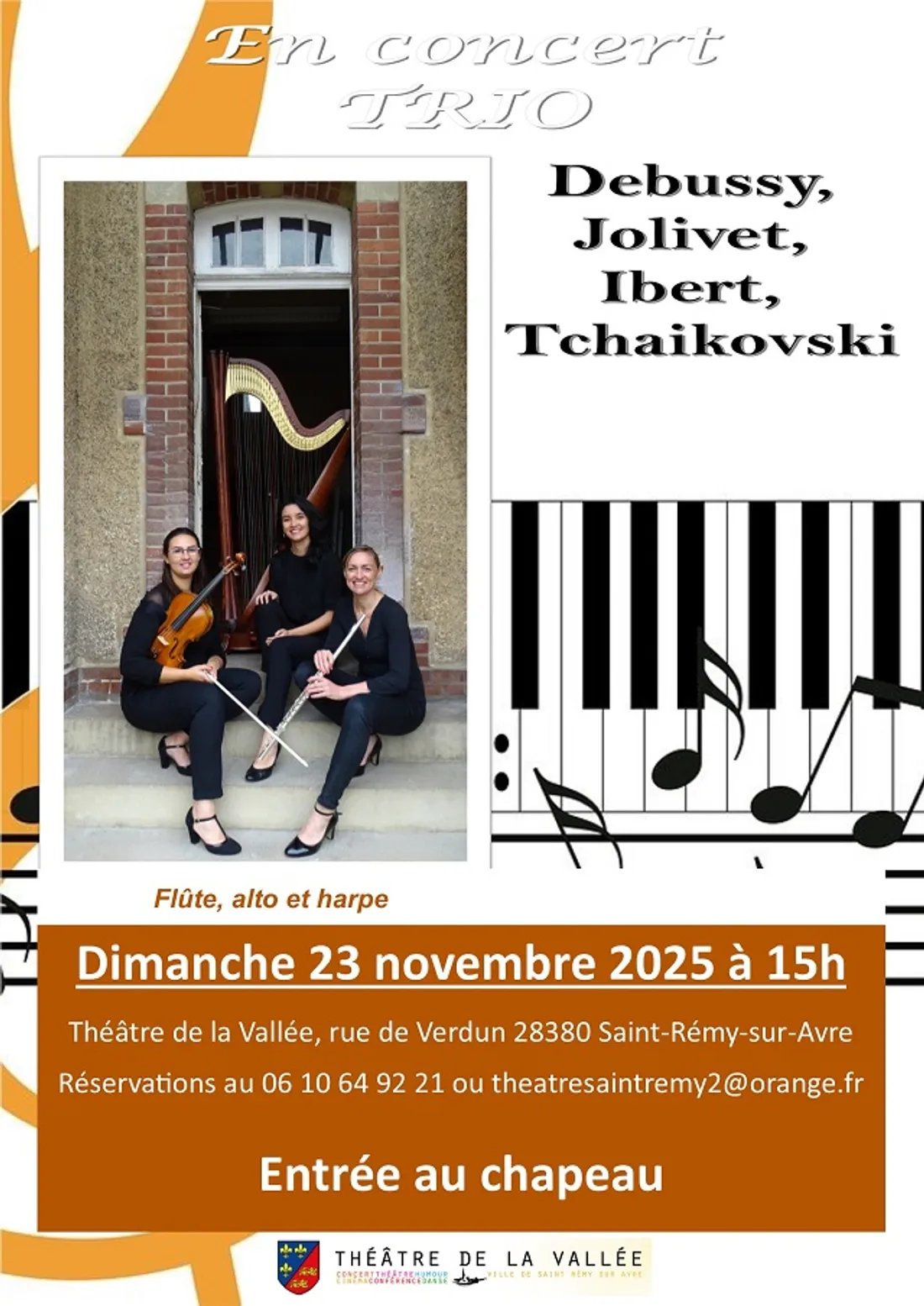SAINT-RÉMY-SUR-AVRE - Concert : Trio flûte, alto et harpe