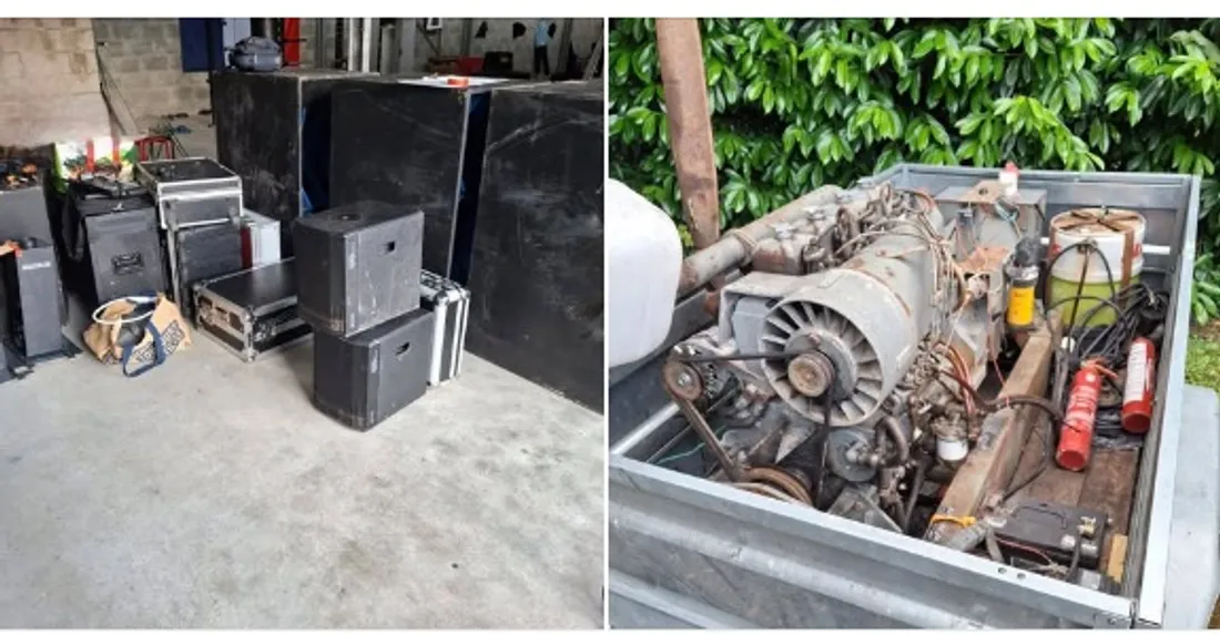 Matériel saisie lors de la rave-party à la Ville-aux-Clercs