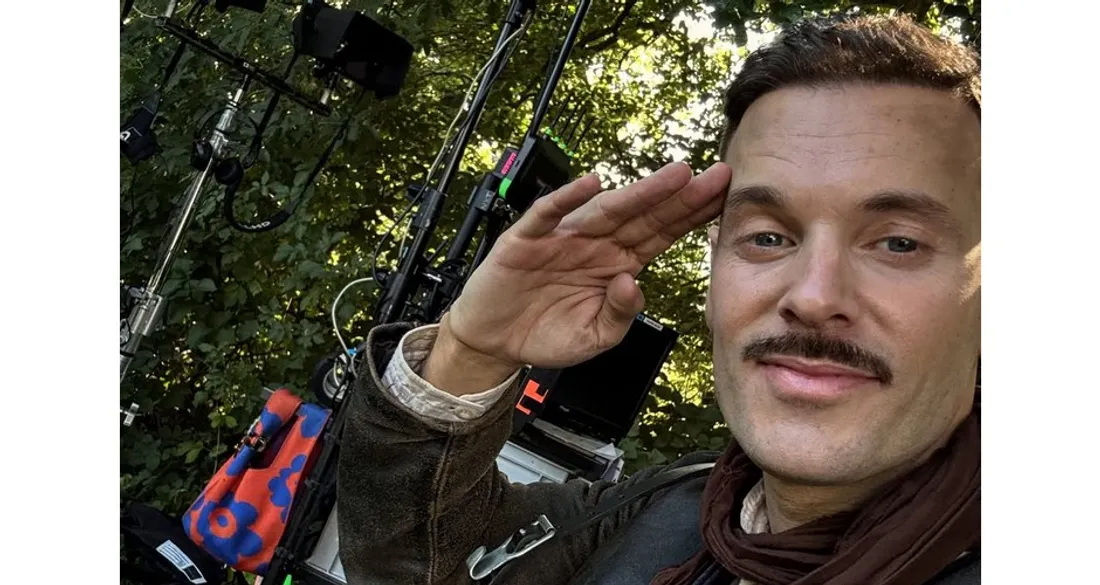 Matt Pokora sur le tournage de "Oradour, ne m'oublie pas"