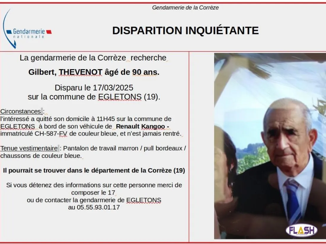 Disparition inquiétante Egletons 180325