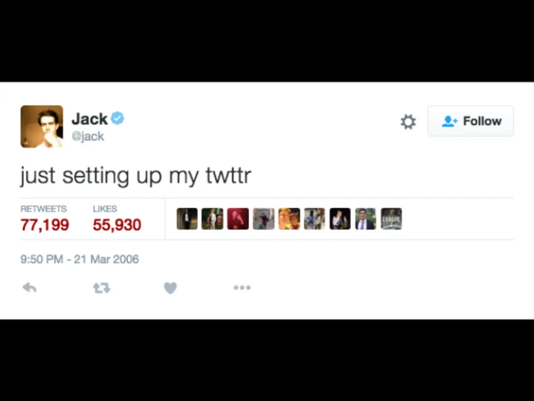 premier tweet de l'histoire