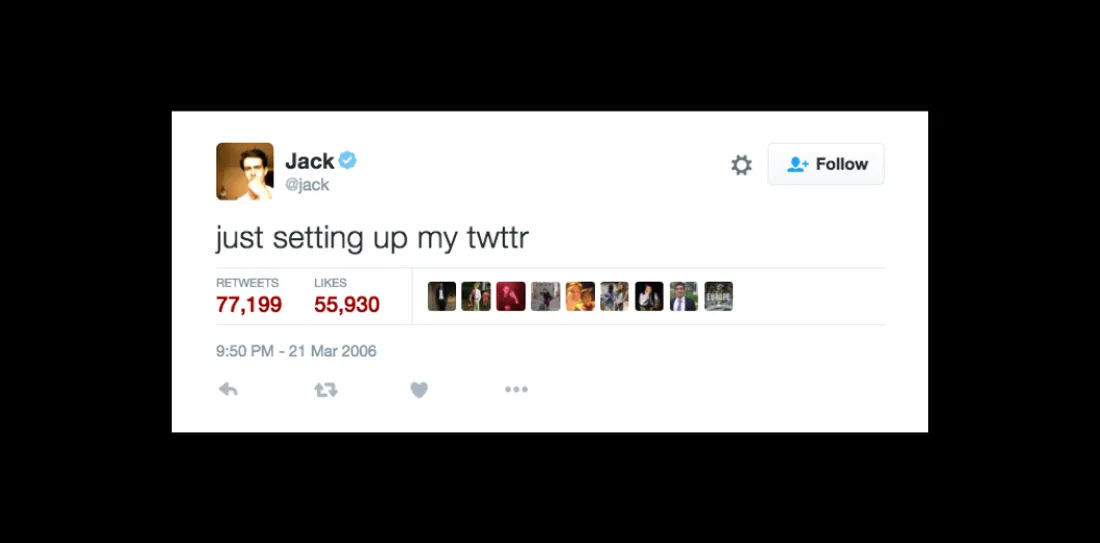 premier tweet de l'histoire