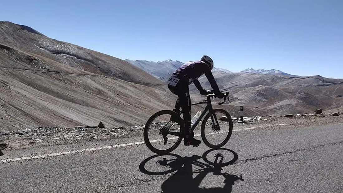 Ludovic Chorgnon lors de son "Iron High"