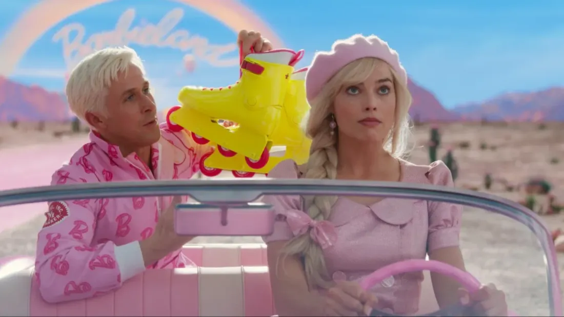 Ryan Gosling (Ken) et Margot Robbie (Barbie) dans Barbie.