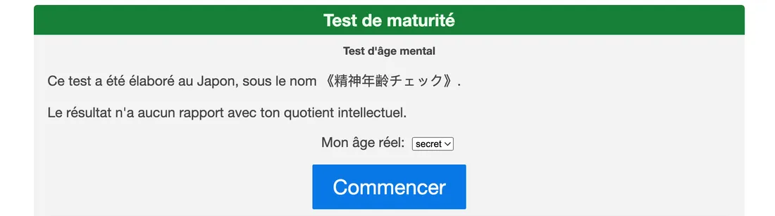 On a testé pour vous le test de maturité qui fait le buzz en ce moment 