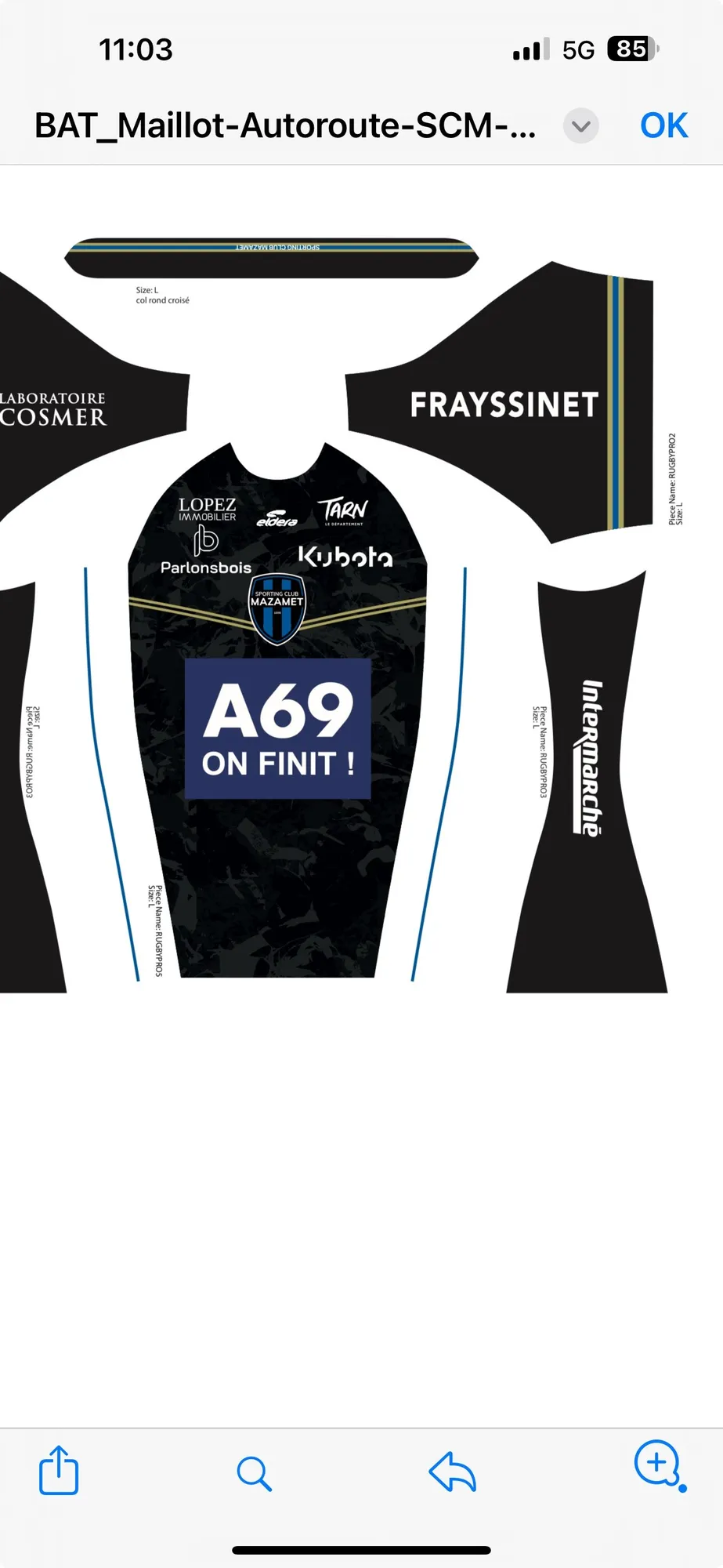 Maillot SCM A69