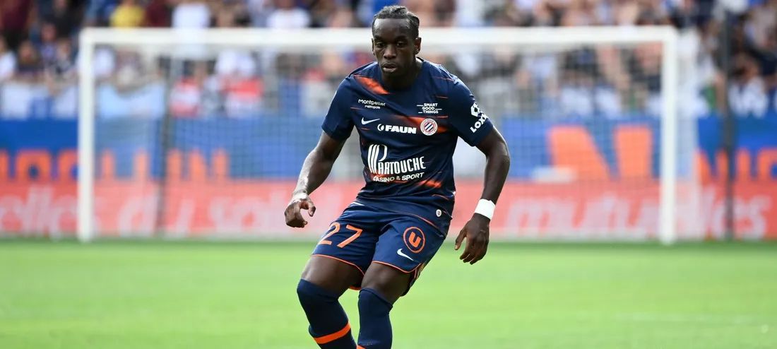 Faitout Maouassa, seul buteur du MHSC face à Lorient (1-1).