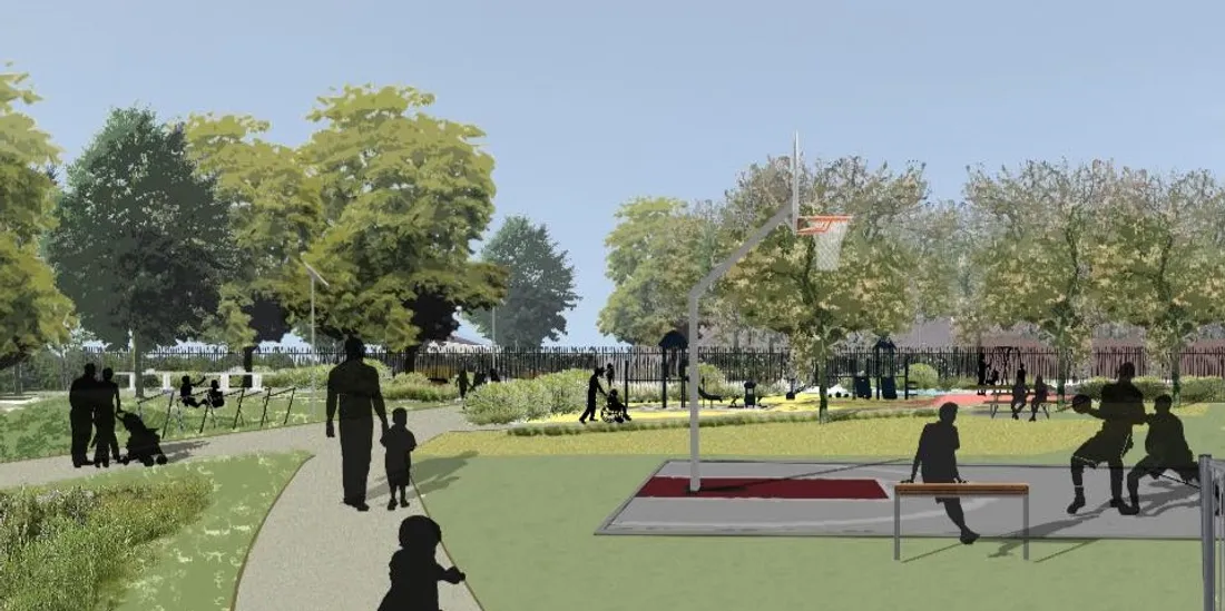 Le futur nouveau parc urbain d'Aulnoye-Aymeries