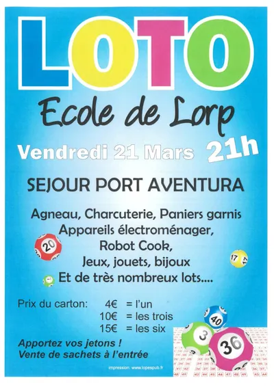 loto de l'école de Lorp 2025