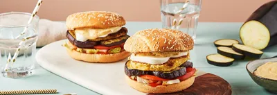 Burger végétarien à l'aubergine