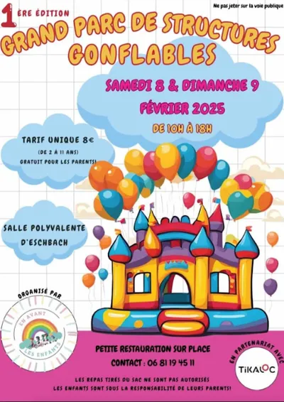 Grand parc de structures gonflables à Eschbach