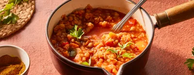 Couscous revisité aux lentilles corail