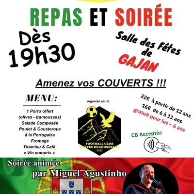 Repas et Soirée Portugaise – Football Club Portes du Couserans