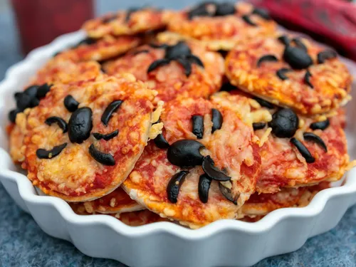 Mini pizzas d'halloween : spider pizza