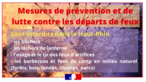 Prévention des incendies : prolongation des mesures dans le Haut-Rhin