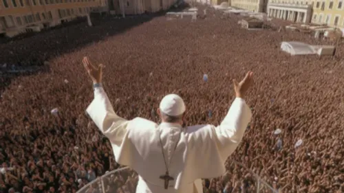 Le pape François fait une apparition surprise à l'ouverture du...