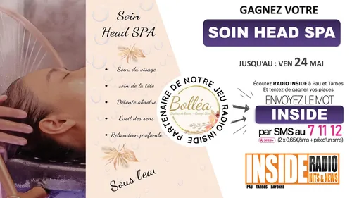 Gagnant(e) du soin Head Spa à l'institut Bollea à Lescar !