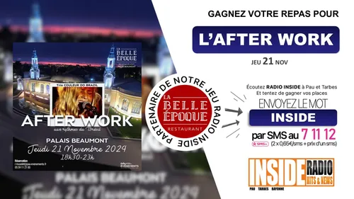 Liste des gagnant(e)s :  After Work au Palais Beaumont Pau ! 
