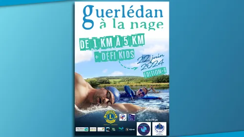Guerlédan à la nage se met à l'eau le 22 juin