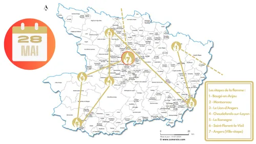 Flamme Olympique dans le Maine-et-Loire : les étapes de son passage