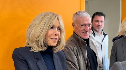 Brigitte Macron et Didier Deschamps en visite au CHU de Reims