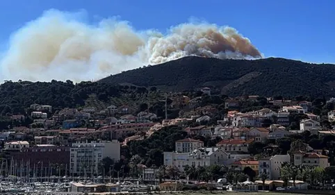Méga feu "maîtrisé mais pas éteint" à Cerbère, plus de 1000...