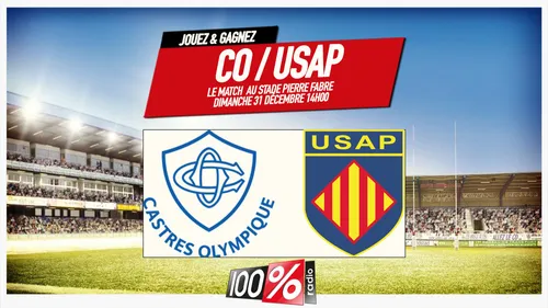 100%RADIO, PARRAIN OFFICIEL DU MATCH CASTRES-PERPIGNAN