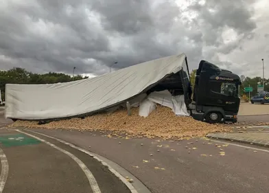 Des milliers de patates sur la route