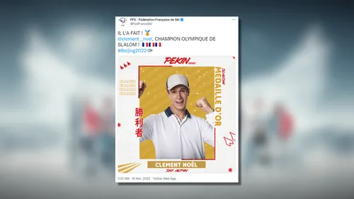 JO-2022 : Clément Noël champion olympique de slalom, 13e médaille...