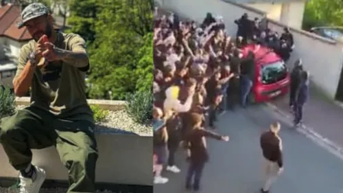 Grosse manifestation violente des parisiens devant le domicile de...