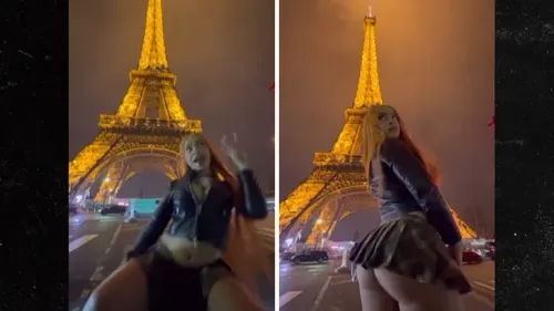 Ice Spice en tenue osée devant la Tour Eiffel