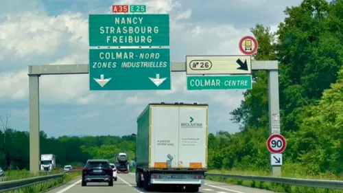 Accident entre camions sur l'A35 : 3 km de ralentissement à...