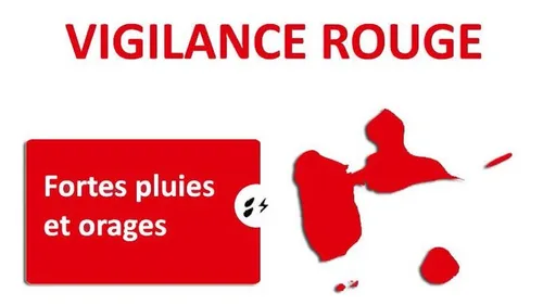 La Guadeloupe est placée en vigilance rouge en raison d'une...