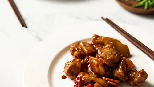 Poulet sauce caramel