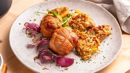 Paupiettes de veau et smashed potatoes