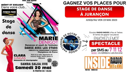 tentez de gagner vos places pour le stage de danse avec Marie...