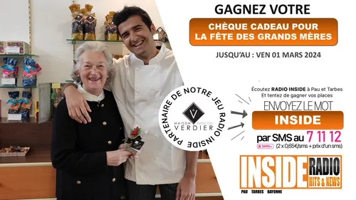 LISTE DES GAGNANTS : CHèQUE CADEAU AVEC MAISON VERDIER A L'OCCASION...