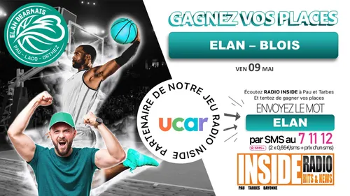 Liste des gagnant(e)s : Le match de l'Elan Béarnais VS Blois...