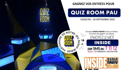 Liste des gagnant(e)s :  Les entrées pour Quiz Room Pau ! 