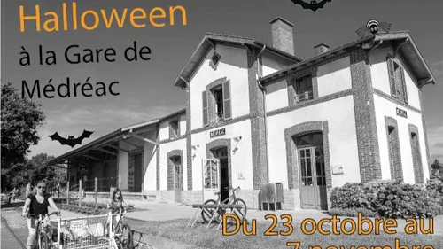 La gare de Médréac hantée pour halloween 