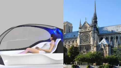 Un « lave-personne », la Cathédrale Notre-Dame de Paris flambant...