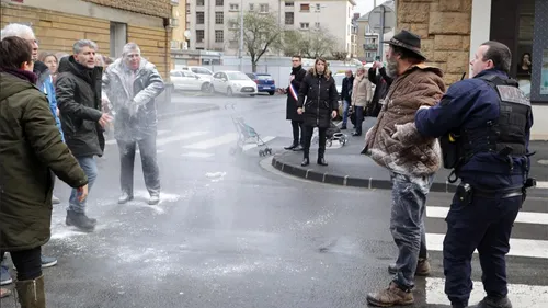Un député enfariné 