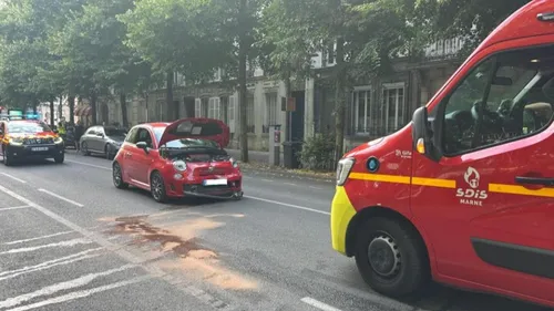 Accident en centre-ville de Reims