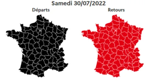Les prévisions trafic pour ce week-end de chassé-croisé des vacances