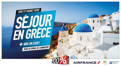 Gagnez votre séjour en Grèce sur 100%