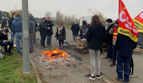 Piquet de grève maintenu chez un sous-traitant d'Airbus près de...