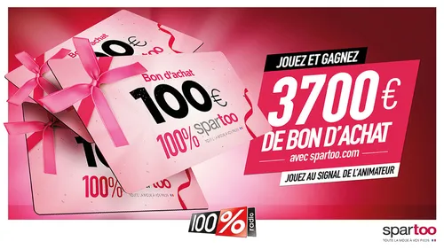 Gagnez des bon d'achats de 100€ avec spartoo.com