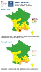 Vigilance rouge incendie dans l'Aude ce mardi, et épisode de...